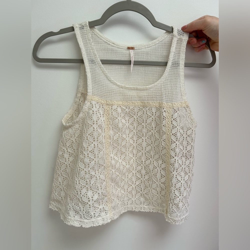 Free people sheer knit top